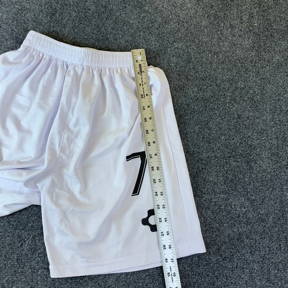 Charly Soccer Shorts Mens Medium White Excellent Liga MX #7 Athletic Training